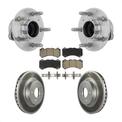 Hub Bearing Assembly Coat Brake Rotor Pads Front Kit For Cadillac ATS V with RWD