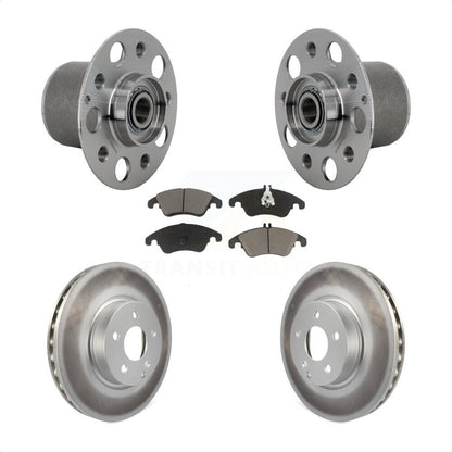 Hub Bearing Coated Brake Rotor & Pads Front Kit For Mercedes-Benz E350 E400 E250