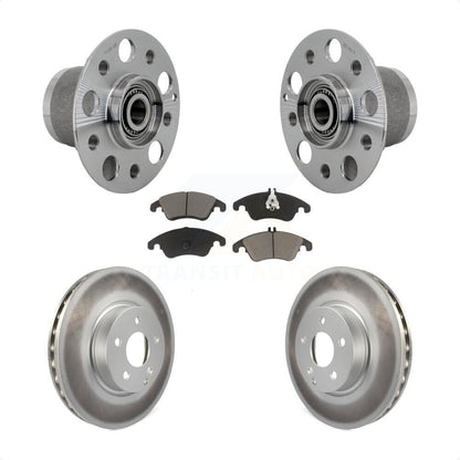 Hub Bearing Coated Brake Rotor & Pads Front Kit For Mercedes-Benz C300 E350 C350