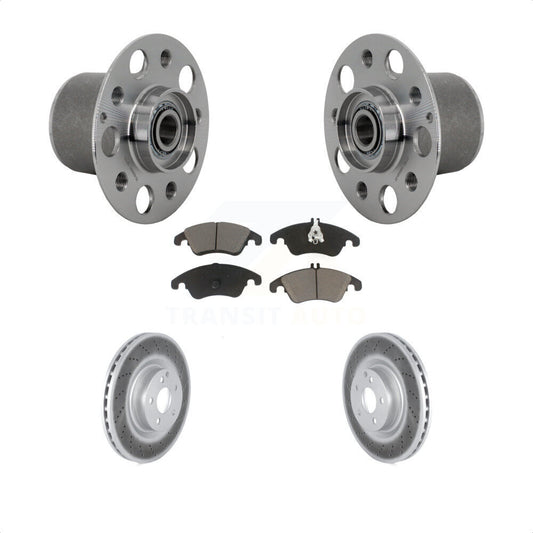 Hub Bearing Assembly Coat Brake Rotor Pads Front Kit For Mercedes-Benz E400 E550