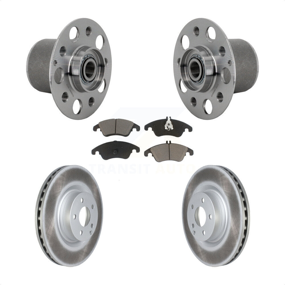 Hub Bearing Assembly Coat Brake Rotor Pads Front Kit For Mercedes-Benz E400 E550