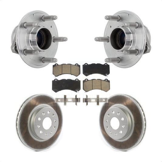 Hub Bearing Assembly Coated Brake Rotor Pad Front Kit For Chevrolet Camaro LT LS