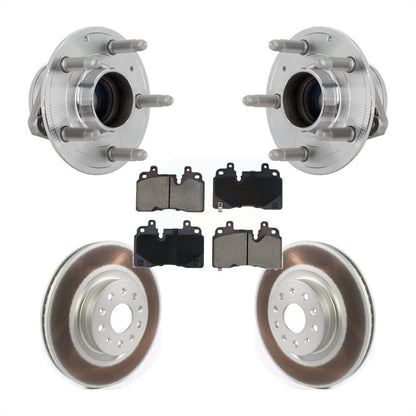 Hub Bearing Assembly Coated Brake Rotor Pads Front Kit For 2019 Cadillac CT6 RWD