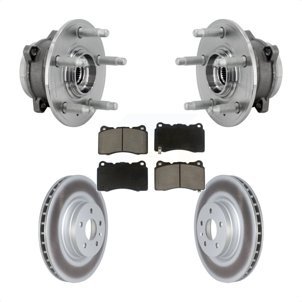 Hub Bearing Assembly Coated Disc Brake Rotors And Pads Front Kit For Tesla S X