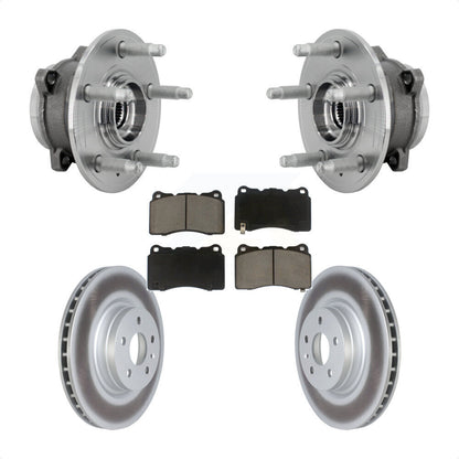 Hub Bearing Assembly Coated Disc Brake Rotors And Pads Front Kit For Tesla S X