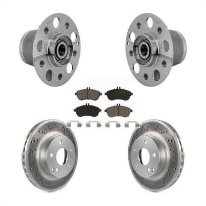 Hub Bearing Assembly Coat Brake Rotor Pads Front Kit For Mercedes-Benz C300 C250