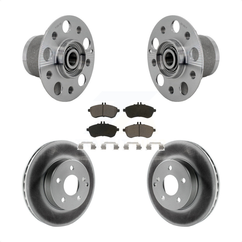Hub Bearing Assembly Coat Brake Rotor Pads Front Kit For Mercedes-Benz C300 C250