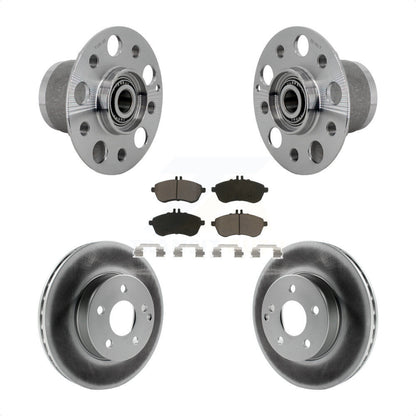 Hub Bearing Assembly Coat Brake Rotor Pads Front Kit For Mercedes-Benz C300 C250