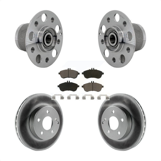 Hub Bearing Assembly Coat Brake Rotor Pads Front Kit For Mercedes-Benz C300 C250