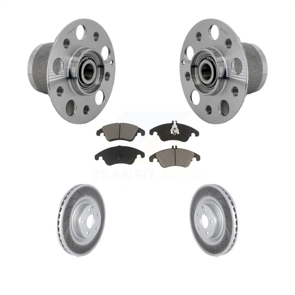 Hub Bearing Assembly Coat Brake Rotor Pads Front Kit For Mercedes-Benz C250 E550
