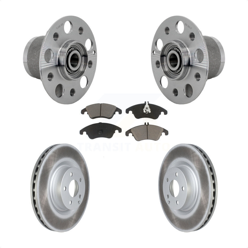 Hub Bearing Assembly Coat Brake Rotor Pads Front Kit For Mercedes-Benz C250 E550