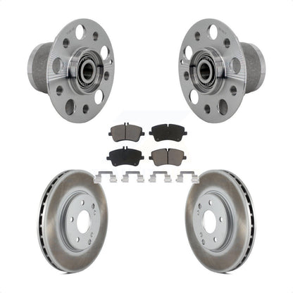 Hub Bearing Coat Brake Rotor Pads Front Kit For 2006-2007 Mercedes-Benz C350 RWD
