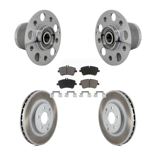 Hub Bearing Coat Brake Rotor Pads Front Kit For 2006-2007 Mercedes-Benz C350 RWD