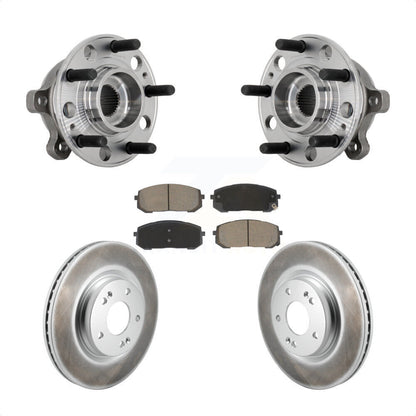 Hub Bearing Assembly Coated Brake Rotor Pads Front Kit For Hyundai Sonata Kia K5