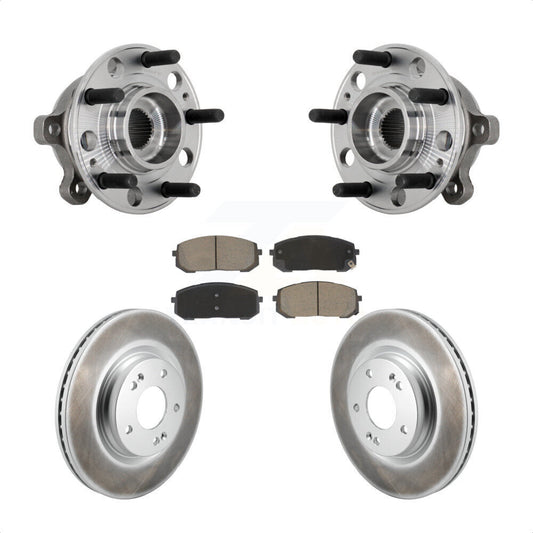 Hub Bearing Assembly Coated Brake Rotor Pads Front Kit For Hyundai Sonata Kia K5