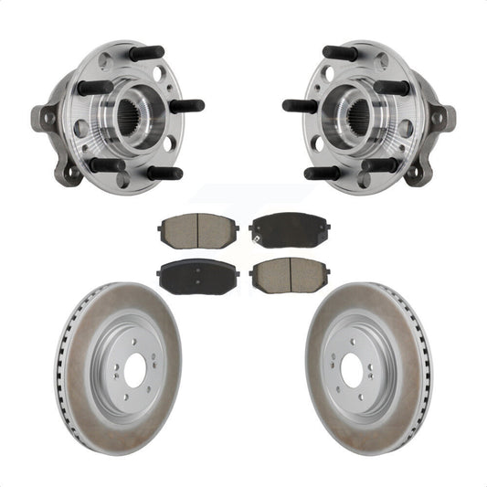 Hub Bearing Assembly Coated Brake Rotor Pads Front Kit For Hyundai Sonata Kia K5