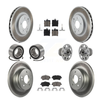 Hub Bearing Coat Brake Rotor Pads Shoe Front Rear Kit For Mercedes-Benz C350 RWD
