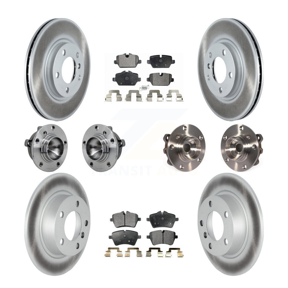 Hub Bearing Coated Brake Rotor Pad Front Rear Kit (10Pc) For Mini Cooper Paceman