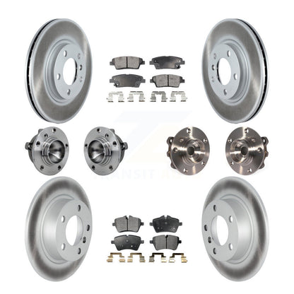 Hub Bearing Coated Brake Rotor Pad Front Rear Kit (10Pc) For Mini Cooper Paceman