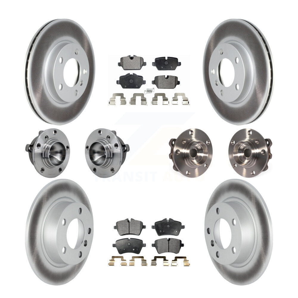 Hub Bearing Coated Brake Rotor Pad Front Rear Kit (10Pc) For Mini Cooper Paceman