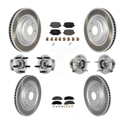 Hub Bearing Coated Brake Rotor Pad Front Rear Kit (10Pc) For Lincoln Aviator AWD