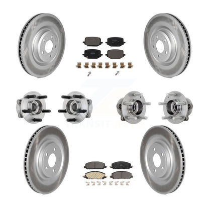 Hub Bearing Coat Brake Rotor Pads Front Rear Kit (10Pc) For Lincoln Aviator Ford