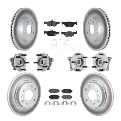 Hub Bearing Coat Brake Rotor Pad Front Rear Kit (10Pc) For 2021-2022 Mazda 3 AWD