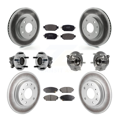Hub Bearing Coat Brake Rotor Pads Front Rear Kit (10Pc) For 19-21 Mazda CX-3 FWD