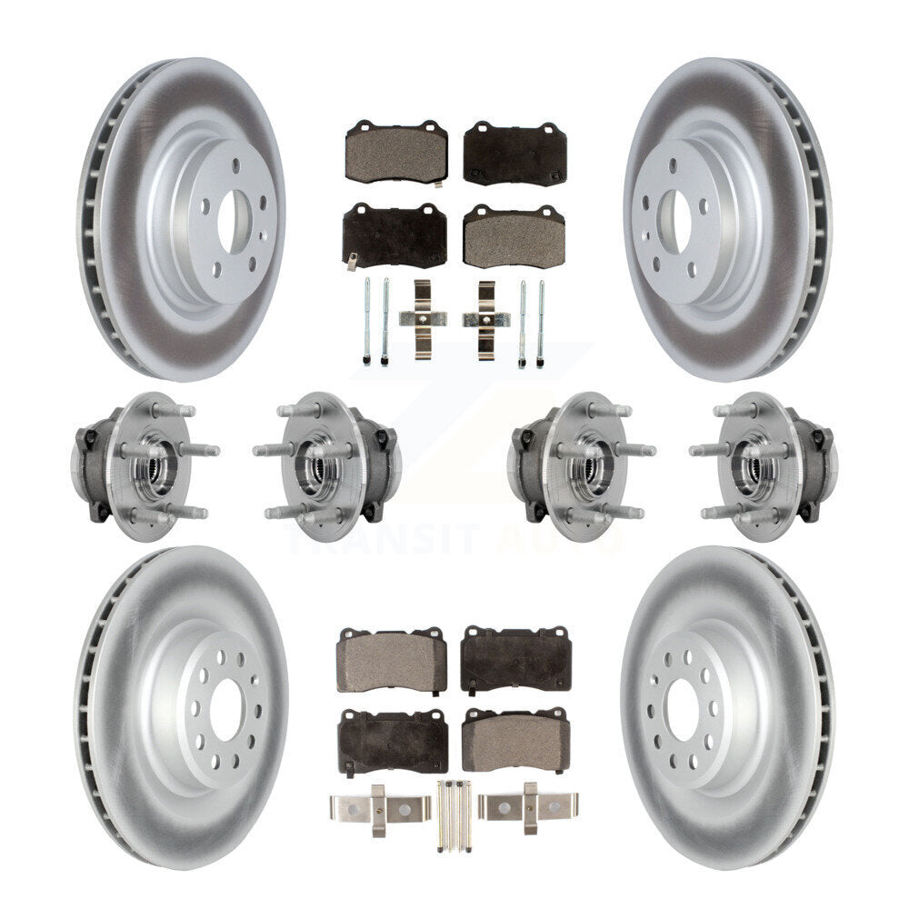 Hub Bearing Coat Brake Rotor Pad Front Rear Kit (10Pc) For 16 Tesla S From 04