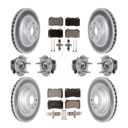 Hub Bearing Coat Brake Rotor Pad Front Rear Kit (10Pc) For 16 Tesla S From 04