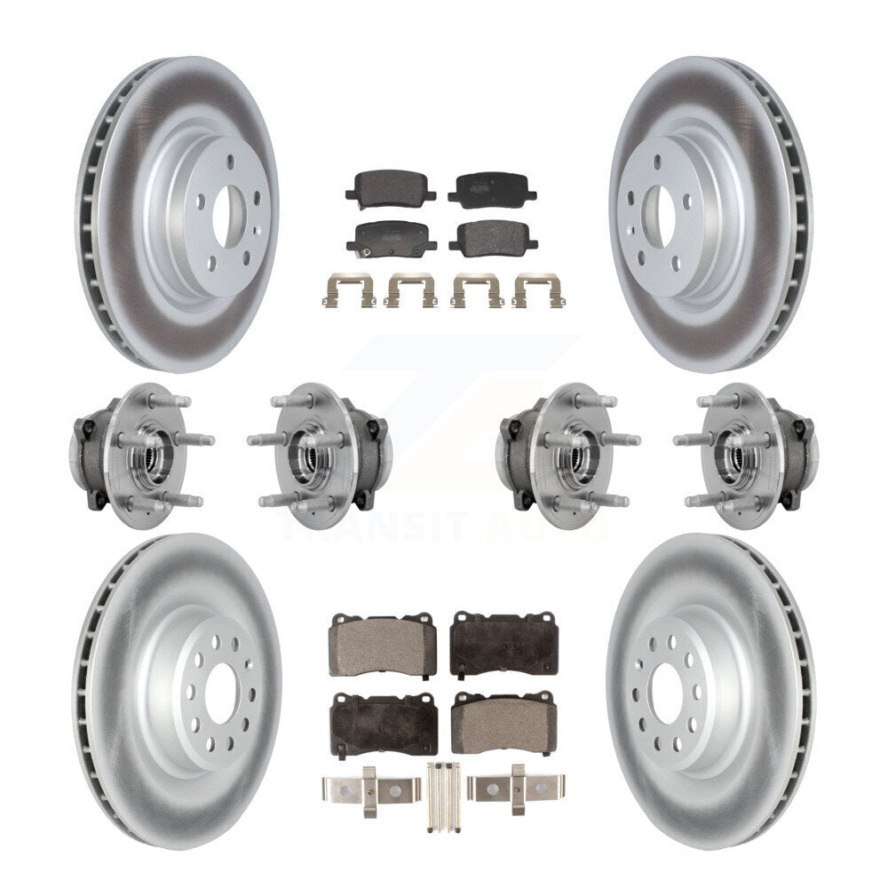 Hub Bearing Coated Brake Rotor Pad Front Rear Kit (10Pc) For 2017-2019 Tesla X S