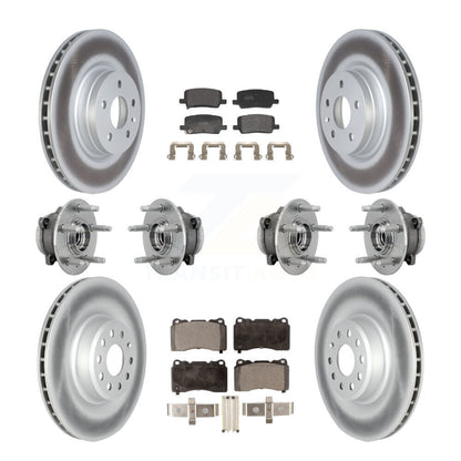 Hub Bearing Coated Brake Rotor Pad Front Rear Kit (10Pc) For 2017-2019 Tesla X S