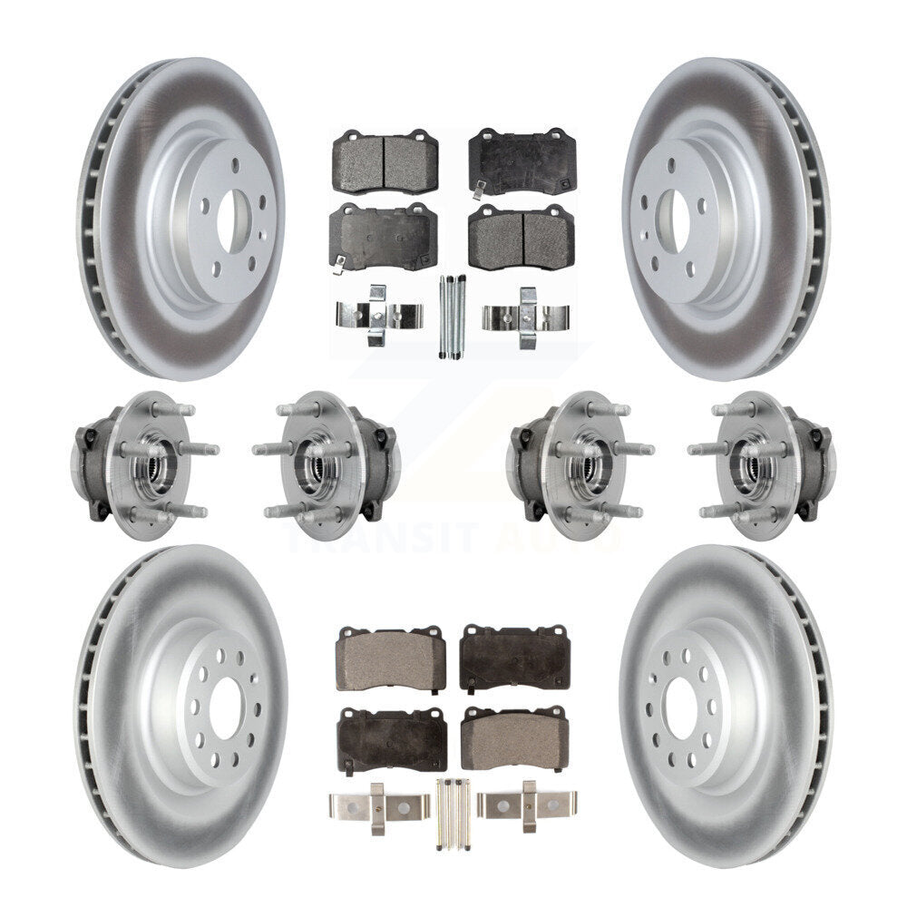 Hub Bearing Coated Brake Rotor Pad Front Rear Kit (10Pc) For 2017-2019 Tesla X S