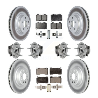 Hub Bearing Coated Brake Rotor Pad Front Rear Kit (10Pc) For 2017-2019 Tesla X S