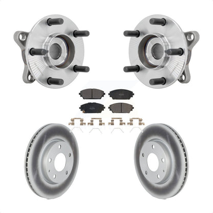 Hub Bearing Assembly Coated Brake Rotor Pads Front Kit For 2021-2022 Mazda 3 FWD