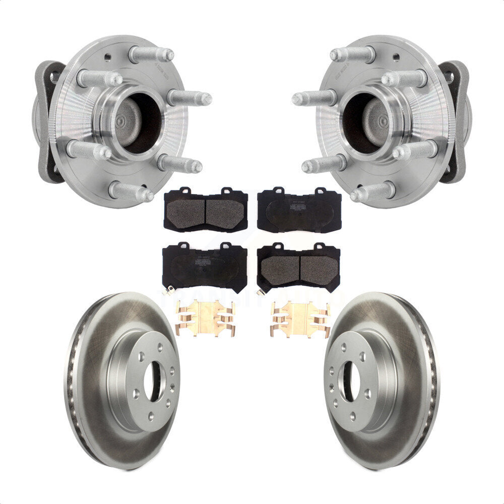 Hub Bearing Coat Brake Rotor Pad Front Kit For Chevrolet Colorado GMC Canyon RWD