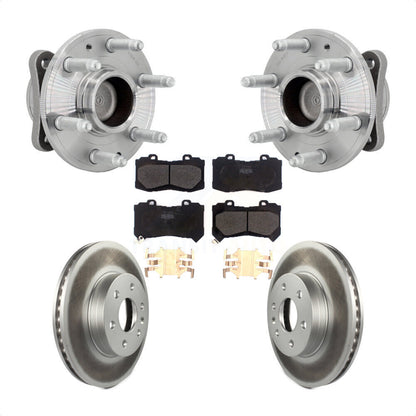 Hub Bearing Coat Brake Rotor Pad Front Kit For Chevrolet Colorado GMC Canyon RWD