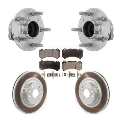 Hub Bearing Assembly Coated Disc Brake Rotor And Pads Front Kit For Cadillac CTS