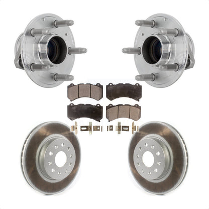 Hub Bearing Assembly Coated Brake Rotor Pad Front Kit For Chevrolet Camaro LT LS