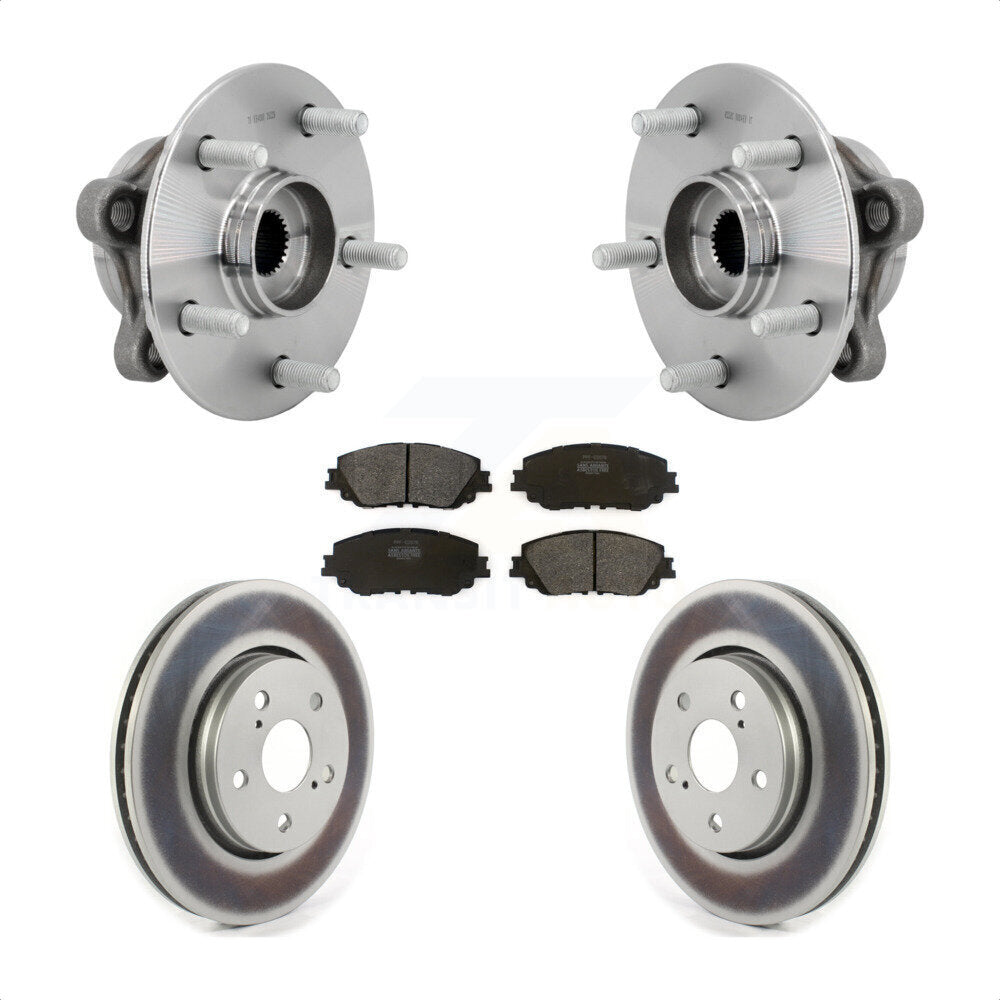 Hub Bearing Assembly Coated Disc Brake Rotors And Pads Front Kit For Toyota C-HR