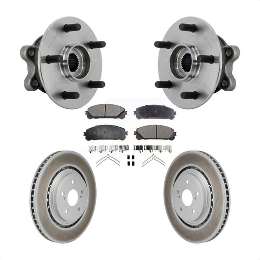 Hub Bearing Coated Brake Rotor And Pad Front Kit For 2020-2022 Toyota Highlander