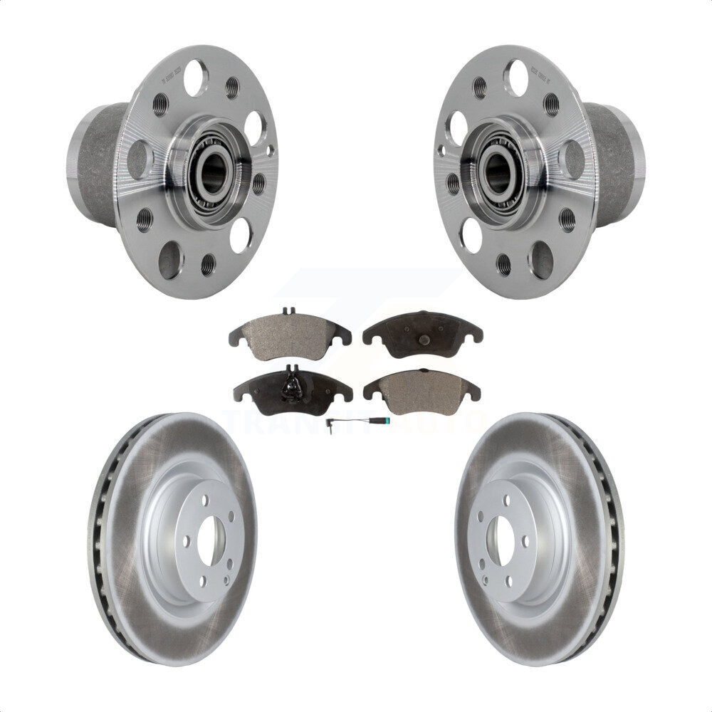 Hub Bearing Assembly Coat Brake Rotor Pads Front Kit For Mercedes-Benz C250 E550