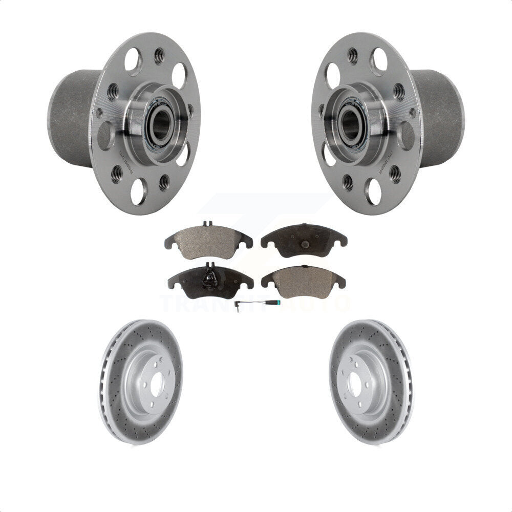 Hub Bearing Assembly Coat Brake Rotor Pads Front Kit For Mercedes-Benz E400 E550