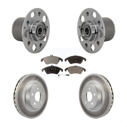 Hub Bearing Coated Brake Rotor & Pads Front Kit For Mercedes-Benz E350 E400 E250
