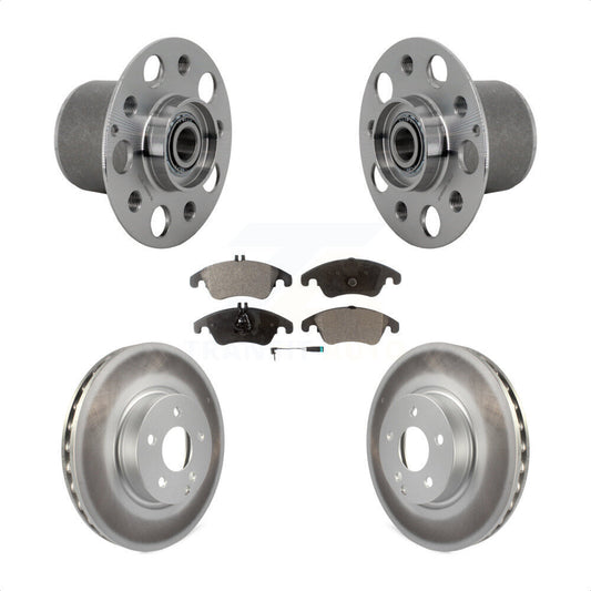 Hub Bearing Coated Brake Rotor & Pads Front Kit For Mercedes-Benz E350 E400 E250