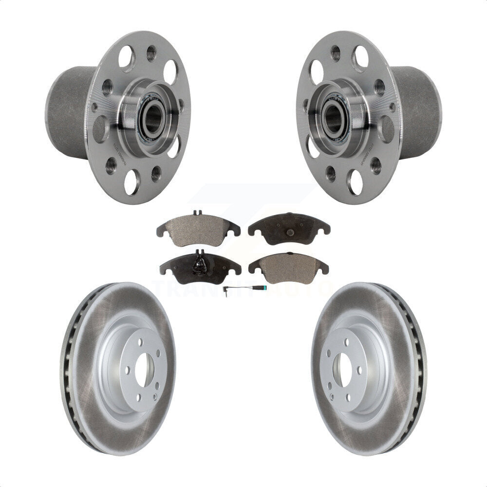 Hub Bearing Assembly Coat Brake Rotor Pads Front Kit For Mercedes-Benz E400 E550