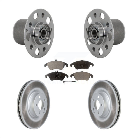 Hub Bearing Assembly Coat Brake Rotor Pads Front Kit For Mercedes-Benz E400 E550
