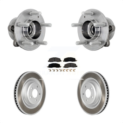 Hub Bearing Coat Brake Rotor Pad Front Kit For Ford Explorer Lincoln Aviator AWD