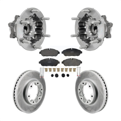 Hub Bearing Coat Brake Rotor Pads Front Kit For Ford Transit-250 Transit-350 AWD