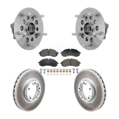 Hub Bearing Assembly Coated Disc Brake Rotor & Pads Front Kit For Ford E-Transit